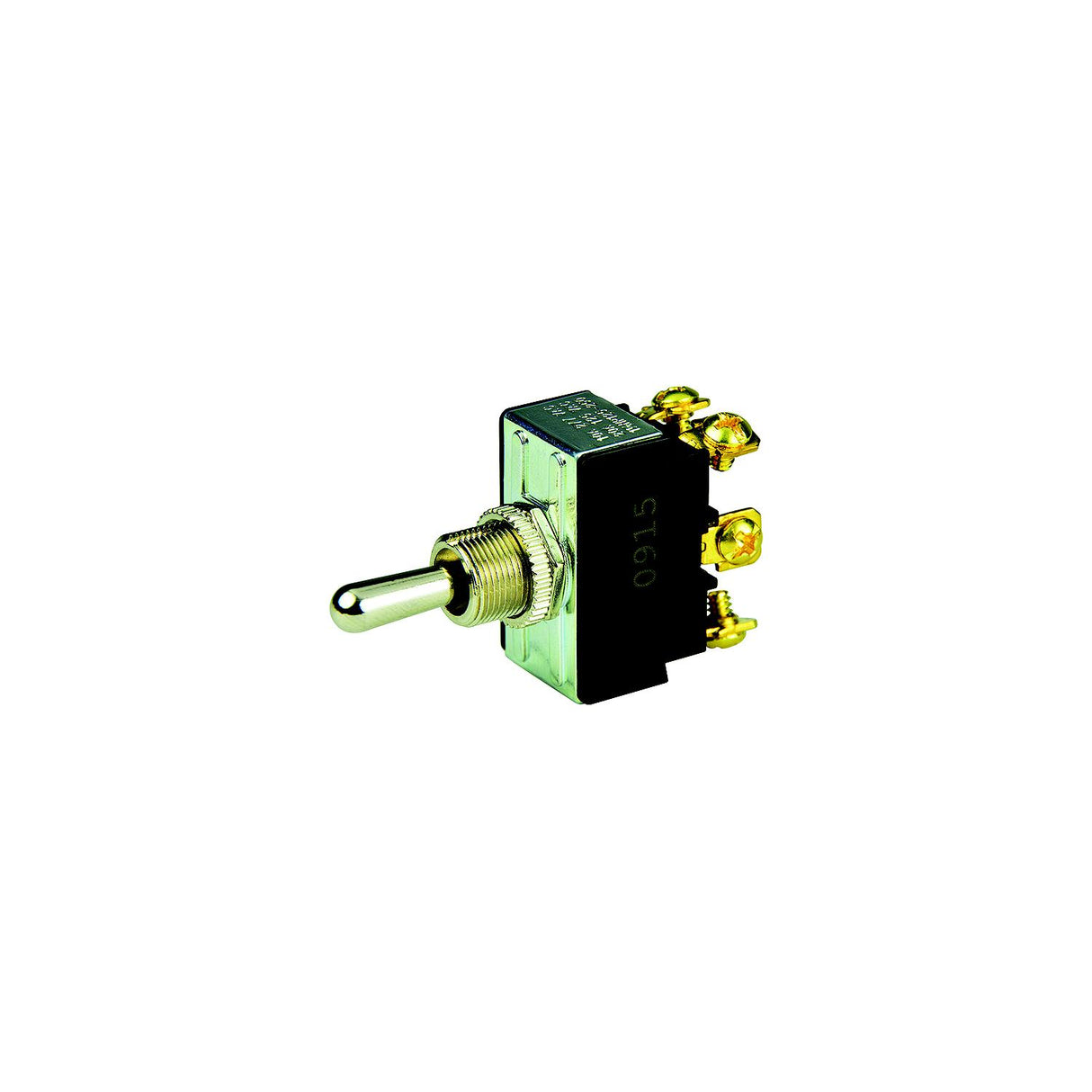 BEP 1002012 Chrome Plated Toggle Switch, (On)-Off-(On), DPDT, #6–32 Screw Terminals