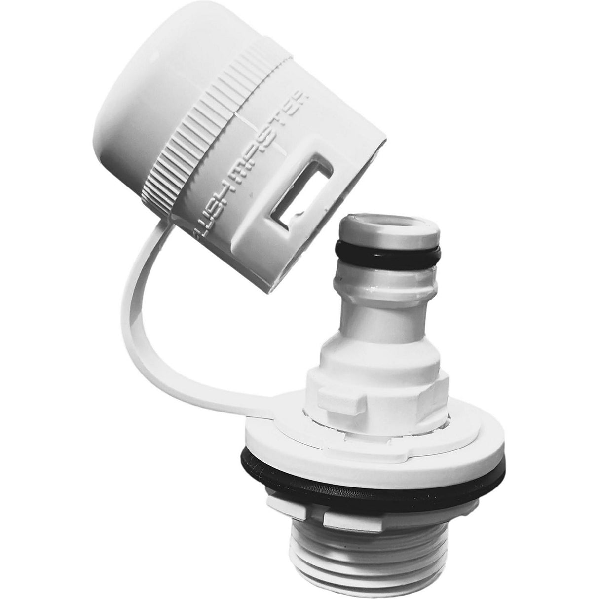 Flushmaster SMFMQCMW Flush Port Quick Connect, White, Quick Connect Mercury, Mercury Outboards