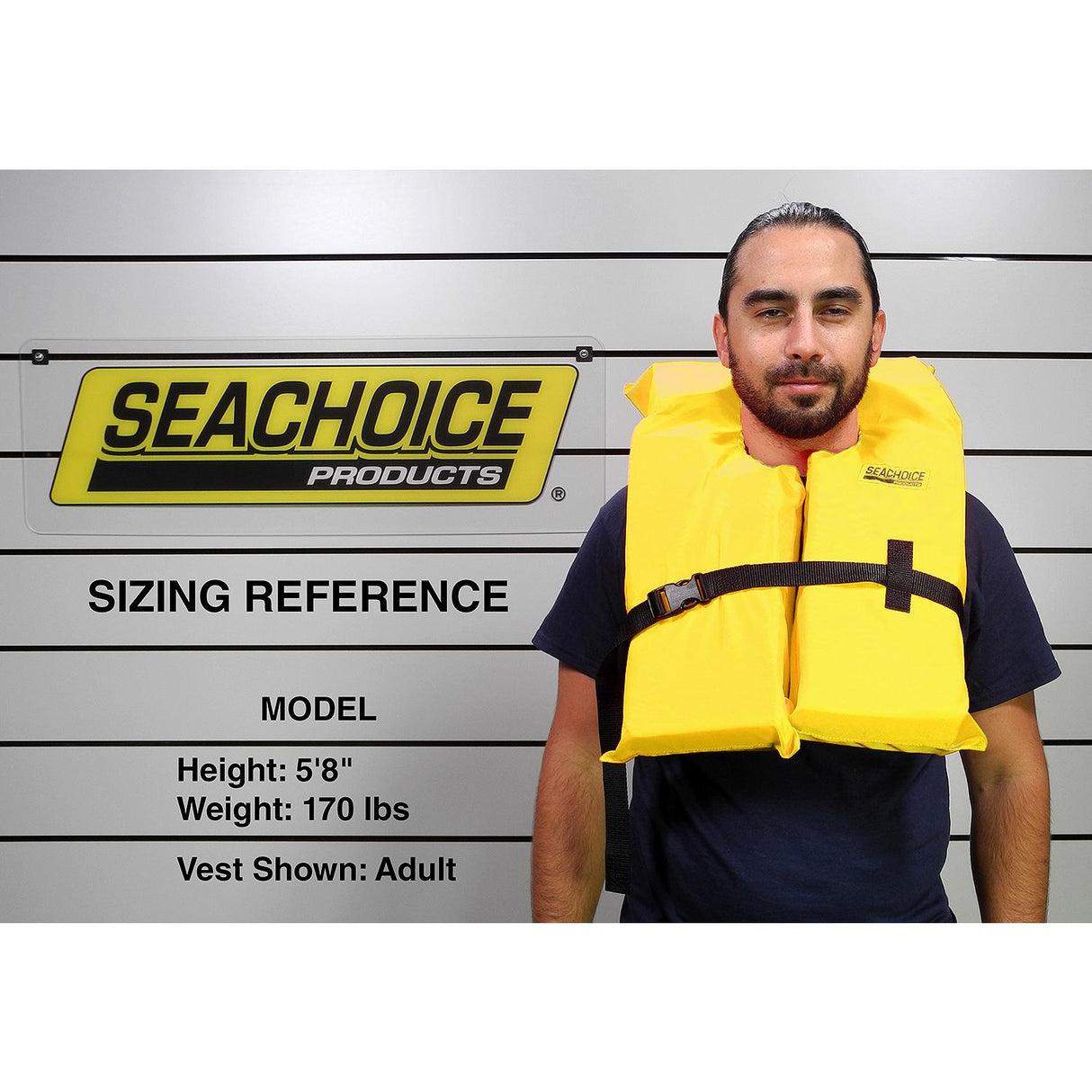 Seachoice Life Vest, Type II Personal Flotation Device, Yellow, Adult