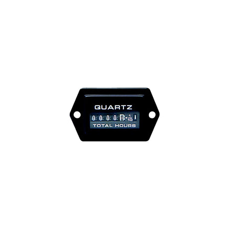 Sierra 56967P Rectangular 2.1" x 1.2" Black Universal Hourmeter Gauge