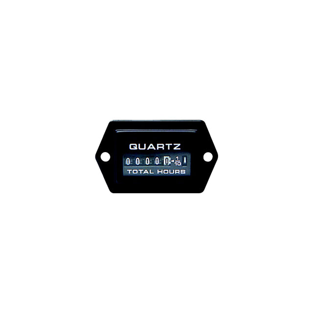 Sierra 56967P Rectangular 2.1" x 1.2" Black Universal Hourmeter Gauge