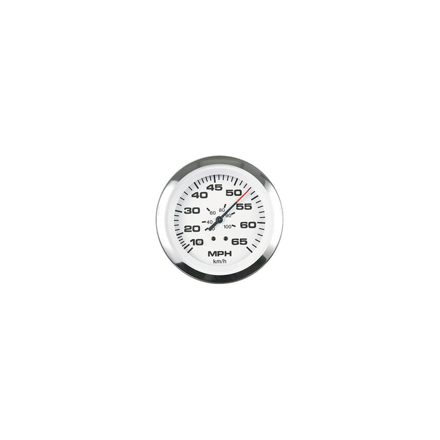 Sierra Lido Series 3" White & Stainless Steel Pitot Type Speedometer Gauge Kit