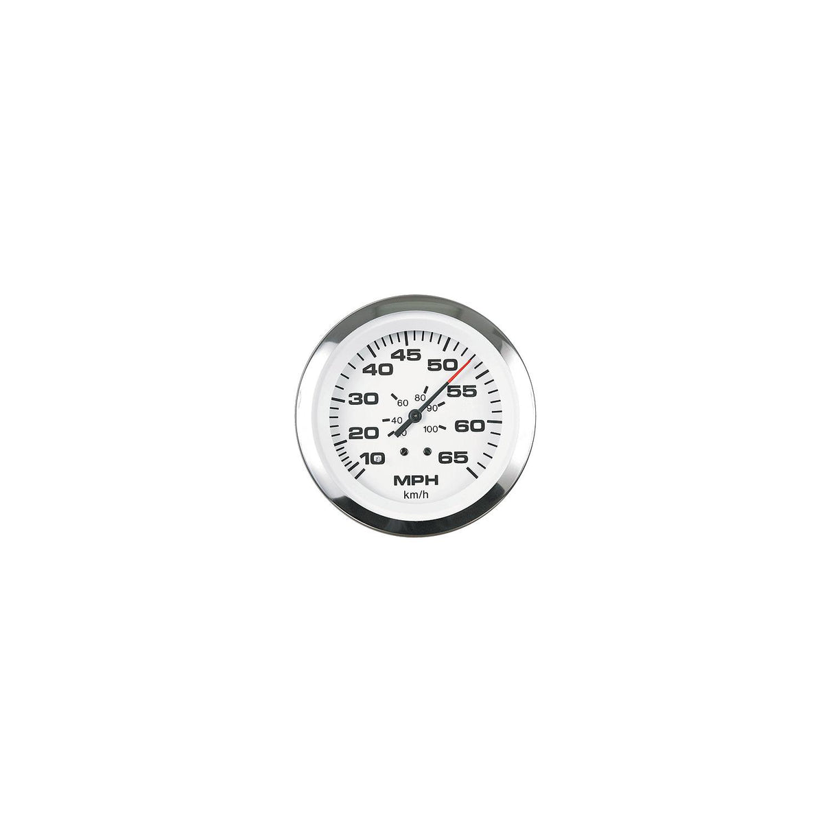 Sierra 65693P Lido Series 3" White & Stainless Steel Electric Outboard & 4 Stroke Gas Engine 0-7,000 RPM Dial Range Tachometer Gauge with Outboard Alternator or Coil Sender Code