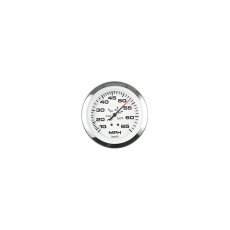 Sierra 65693P Lido Series 3" White & Stainless Steel Electric Outboard & 4 Stroke Gas Engine 0-7,000 RPM Dial Range Tachometer Gauge with Outboard Alternator or Coil Sender Code