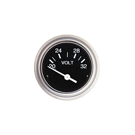 Sierra 80131P Heavy Duty Series 2" 24V System 20-32 VDC Dial Range Voltmeter Gauge