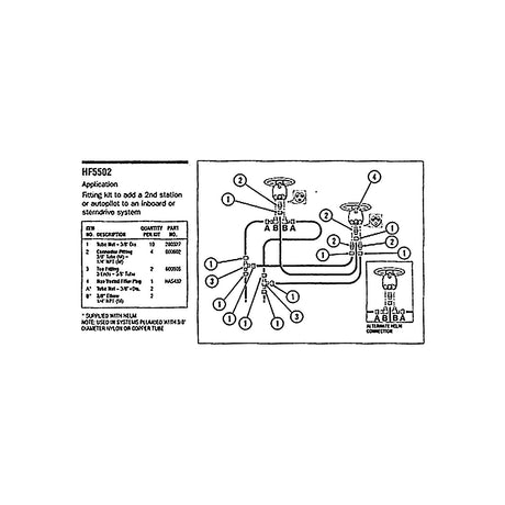 Dometic HF5502 Inboard / Sterndrive Fitting Kit, Use for NPT National Pipe Thread Helm Pumps