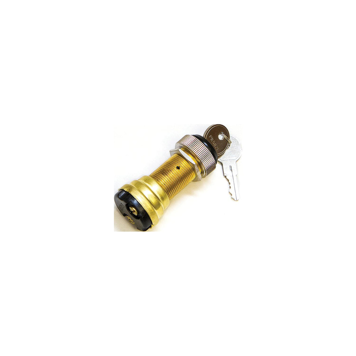 Sierra Conventional 2 Position 1 1/8" Brass 2 Screw Terminal 12V 15 Amp Ignition Starter Switch
