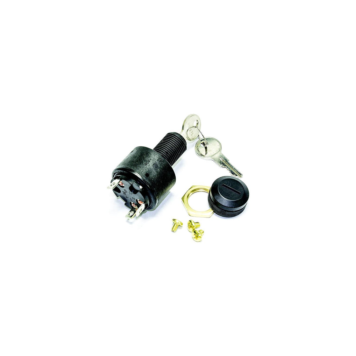 Sierra MP41030 Conventional 3 Position 5/8" Polyester 3 Screw Terminal 12V 15 Amp Ignition Starter Switch