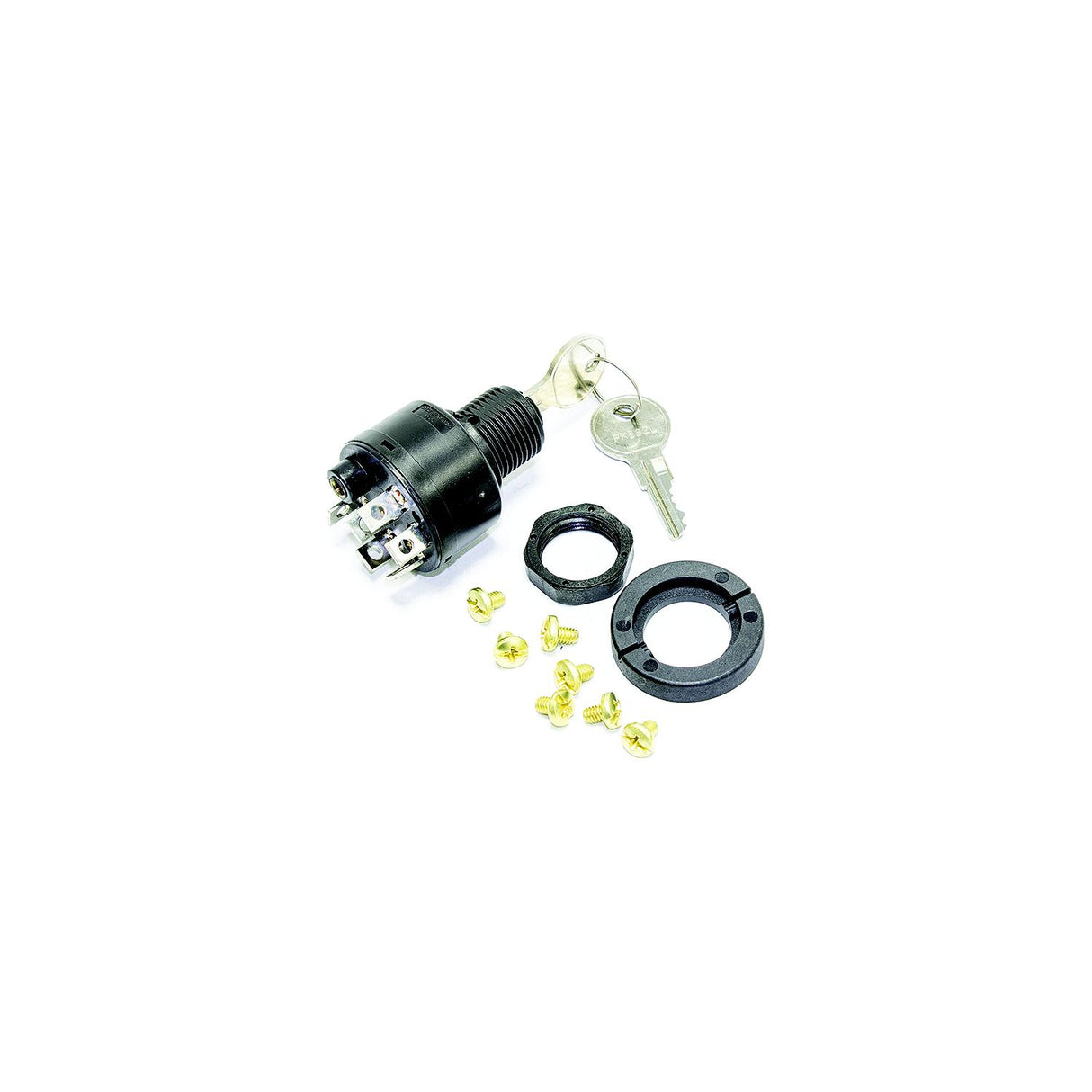 Sierra MP41080 4 Position 5/8" Polyester 6 Screw 1 Boss Terminal 12V 15 Amp Ignition Starter Switch