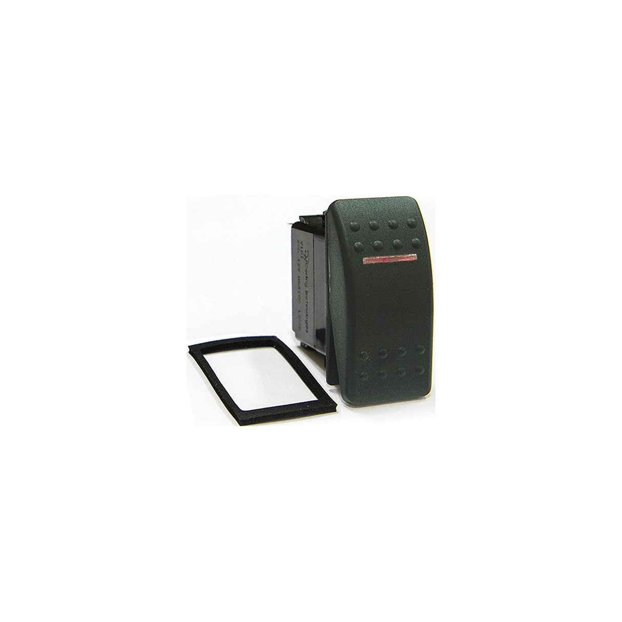 Sierra RK19550-1 Contura Black Illuminated Waterproof DPDT 7 Blade Terminal (On)/Off/(On) Rocker Switch