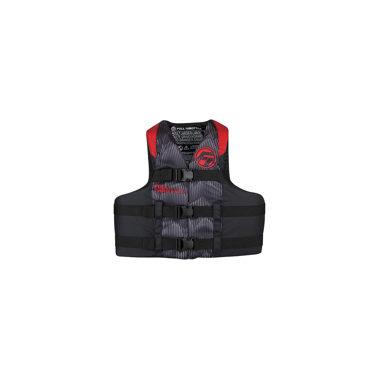 Full Throttle 11220010008022 Adult Nylon Life Vest, 2XL/4XL, Red