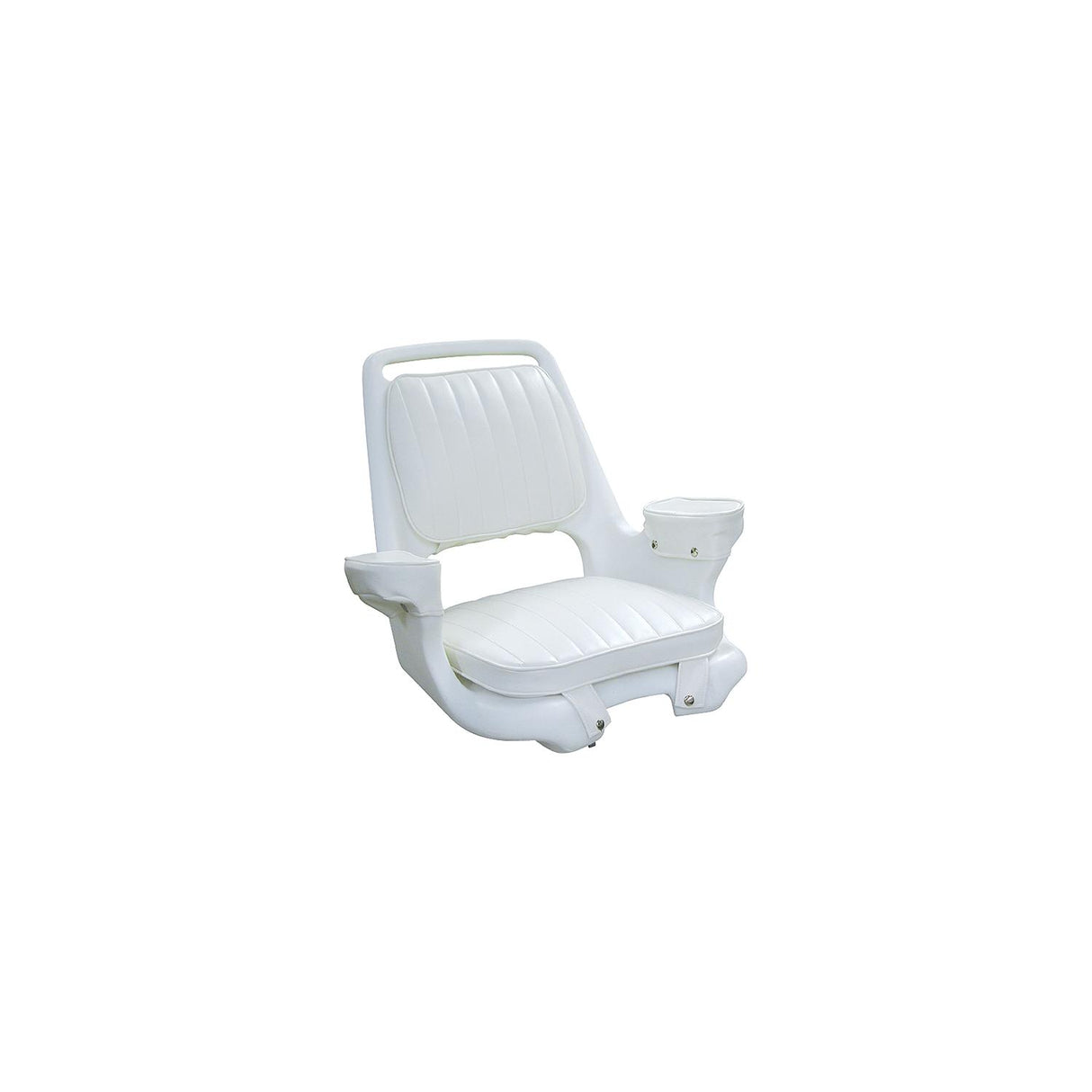 Wise 8WD10073710 Captain's Chair Package With Chair, Cushion Set and Mounting Plate, White