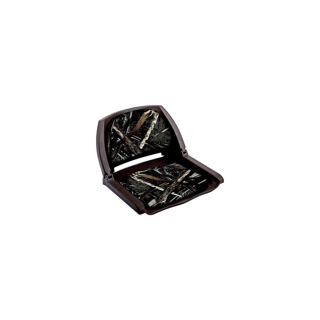 Wise 8WD139CLSB733 Deluxe Molded Plastic Fold-Down Seat w/Cushions, Advantage Max5/Brown Shell