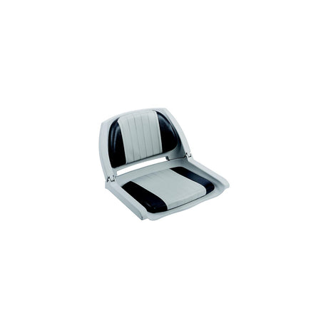 Wise WD139LS012 Deluxe Molded Plastic Fold-Down Seat w/Cushions, Gray/ Charcoal Cushion