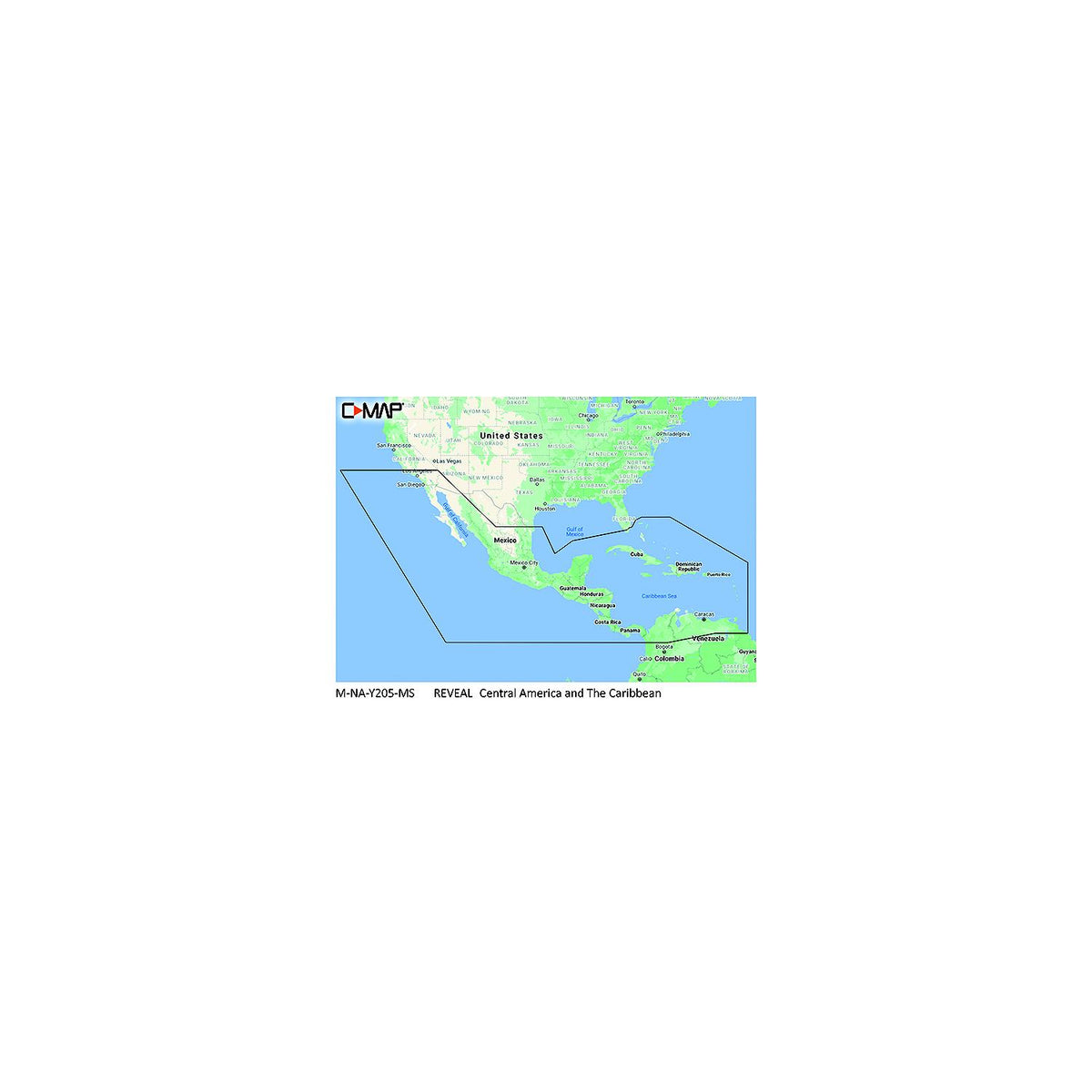 C-Map MNAY205MS Reveal Chart, Central America & The Caribbean – LMC Shop