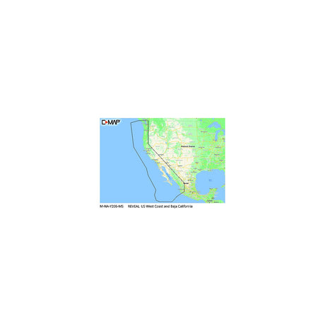 C-Map MNAY206MS Reveal Chart, US West Coast & Baja California