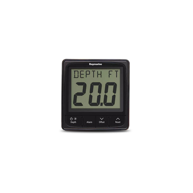 Raymarine E70059 i50 Depth, 4.22" W x 4.52" H x 1.7" D, Power Consumption: < 1 W typical (display only), 2.4 W maximum (Trandsducer connected),  Current: 45-65 mA (display only) / 200 mA maximum (transducer connected) , 12 V dc
