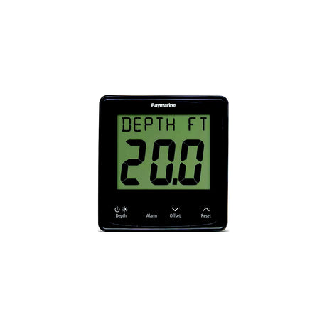 Raymarine E70059 i50 Depth, 4.22" W x 4.52" H x 1.7" D, Power Consumption: < 1 W typical (display only), 2.4 W maximum (Trandsducer connected),  Current: 45-65 mA (display only) / 200 mA maximum (transducer connected) , 12 V dc
