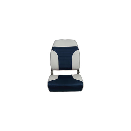 Springfield Economy Folding High Back Seat Gray & Blue