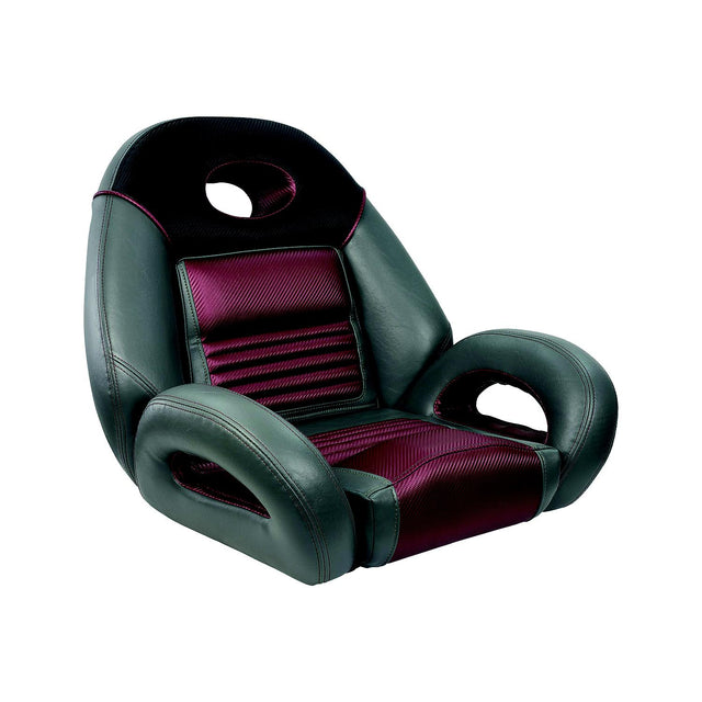 Springfield Marine 104094002 Pro Fishing Speed Seat Charcoal/Med. Gray/Burgundy