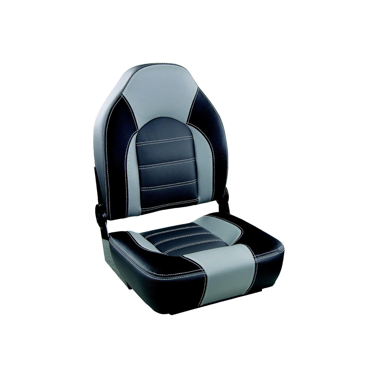 Springfield Marine 106202501 Premium Folding High-Back Seat, Gray/Charcoal