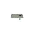 Springfield KingPin 7" x 7" Offset Standard Square Base, Stainless Steel With Satin Finish