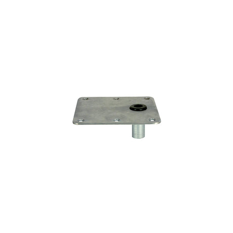Springfield KingPin 7" x 7" Offset Standard Square Base, Stainless Steel With Satin Finish