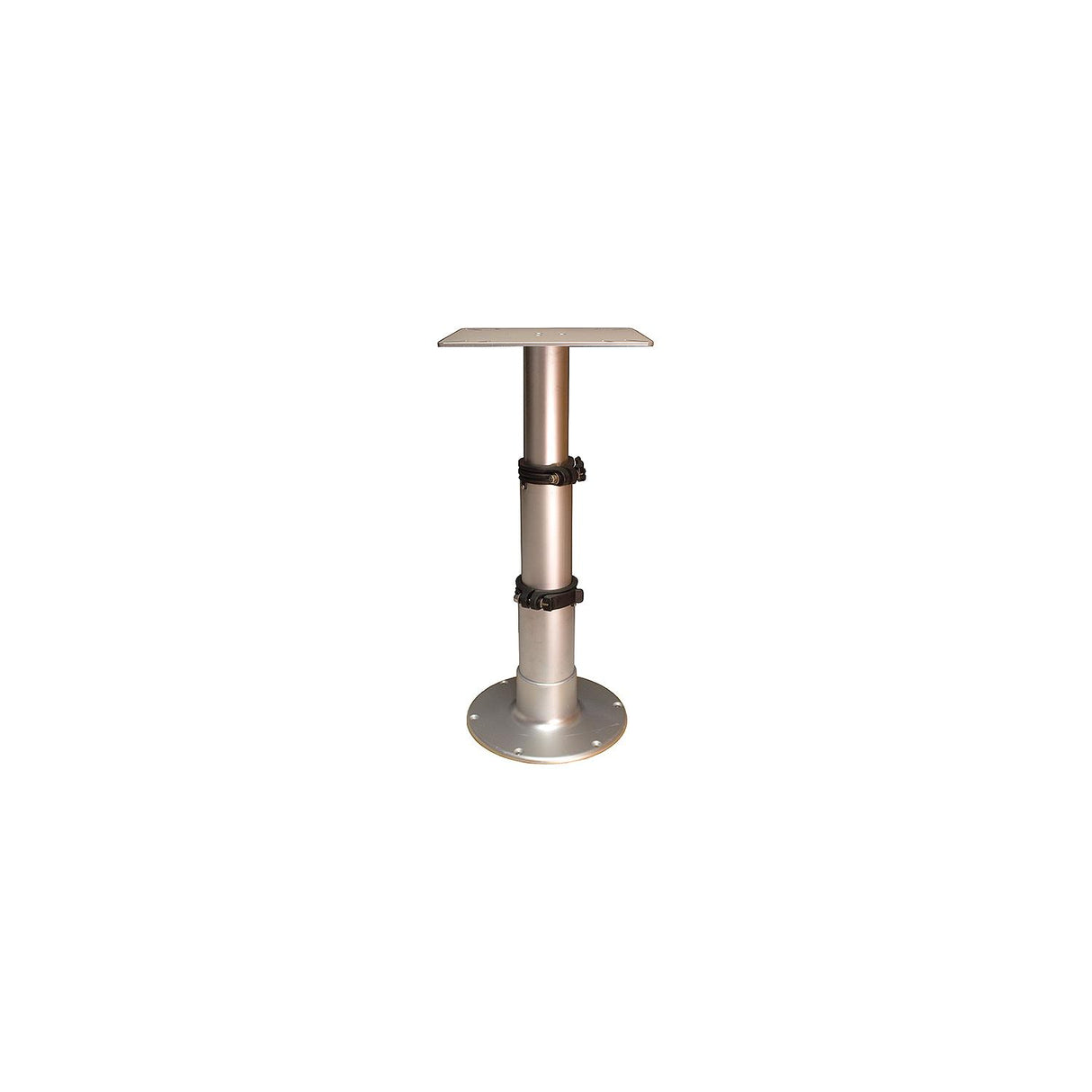 Springfield 1660230 3-Stage Clear Anodized Pedestal Set (Includes Square Table Mount and Base), 12-3/4", 20", 28"