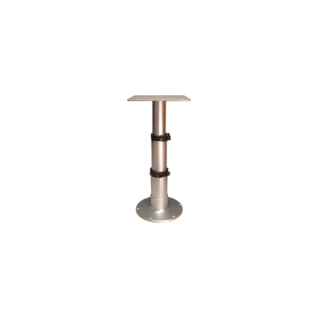 Springfield 1660230 3-Stage Clear Anodized Pedestal Set (Includes Square Table Mount and Base), 12-3/4", 20", 28"