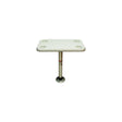 Springfield Thread-Lock 16" x 28" Rectangular Table Package W/O Umbrella Socket (Includes Pedestal Set and Table Top)
