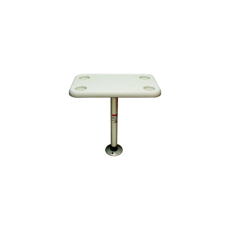 Springfield Thread-Lock 16" x 28" Rectangular Table Package W/O Umbrella Socket (Includes Pedestal Set and Table Top)