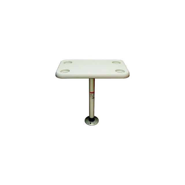 Springfield Thread-Lock 16" x 28" Rectangular Table Package W/O Umbrella Socket (Includes Pedestal Set and Table Top)