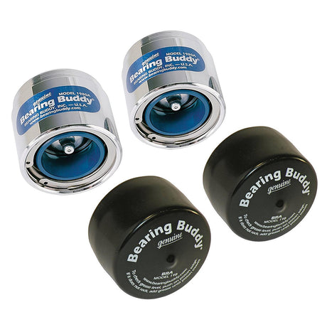 Bearing Buddy 42445 Bearing Buddy With Bra - Chrome Plated, 2.441'', 2 Pack