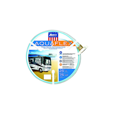 Aquaflex White Hose, 1/2" x 25', 10/case