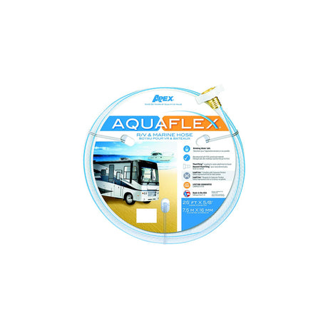 Aquaflex White Hose, 5/8" x 25', 10/case