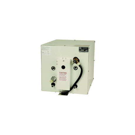 Seaward S1100W 120V AC 11 Gallon Water Heater With Rear Heat Exchanger, White Epoxy Coated Aluminum Exterior