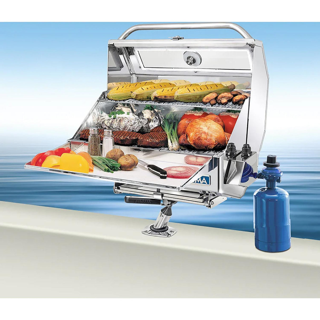 Magma A1012182GS Catalina Infrared Gas Grill, Gas Grill, 22-3/4" L x 14-3/4" W x 14-1/4" H, 315 Sq. in.