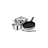 Magma A10-363-2-IND Stainless Steel Induction Compatible Non-Stick 7 Piece "Nesting" Cookware Set