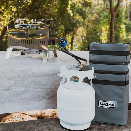 Magma FP10200 Beach Fire 5lb, 1.2-Gals Refillable Propane Tank Kit, 9" L x 9" W x 18" H