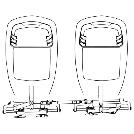 A95MY32 Uflex Dual Cylinder Tie Bars, A95 Tie Bar 26"-32", Fits Mercury and Yamaha engines