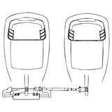 A96MY345 Uflex Single Cylinder Tie Bars, A96 Tie Bar 29"-34.5",Fits Mercury and Yamaha engines
