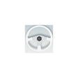 Uflex CORSEWS Corse Steering Wheel, White PVC Grip w/Silver Spokes