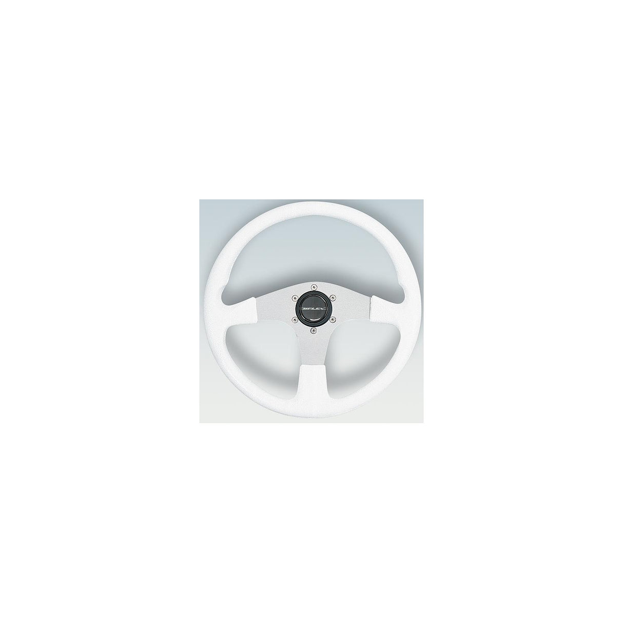 Uflex CORSEWS Corse Steering Wheel, White PVC Grip w/Silver Spokes