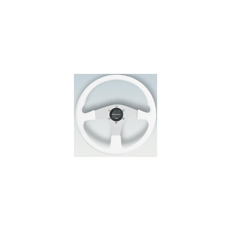 Uflex CORSEWS Corse Steering Wheel, White PVC Grip w/Silver Spokes