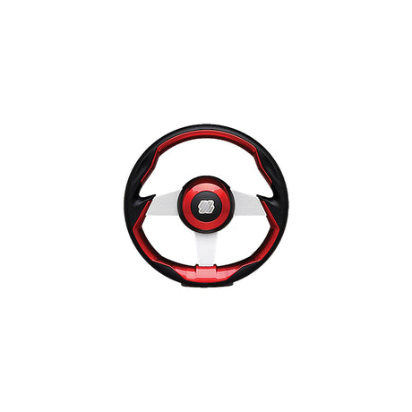 Uflex GRIMANIRS Grimani Steering Wheel, Red w/Silver Spokes