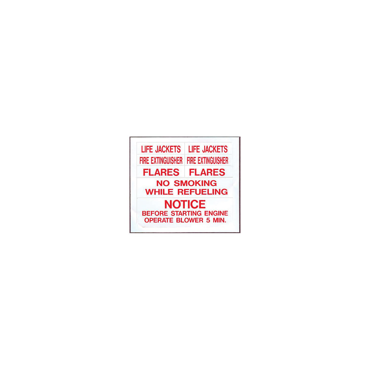 Red Safety Label Set