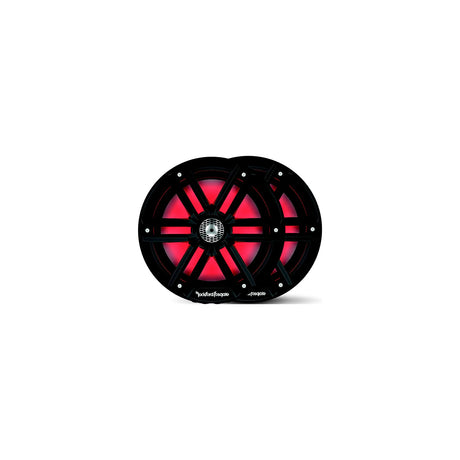 Rockford Fosgate M28B Color Optix™ Marine 2-Way Speakers, 8" Black / Stainless