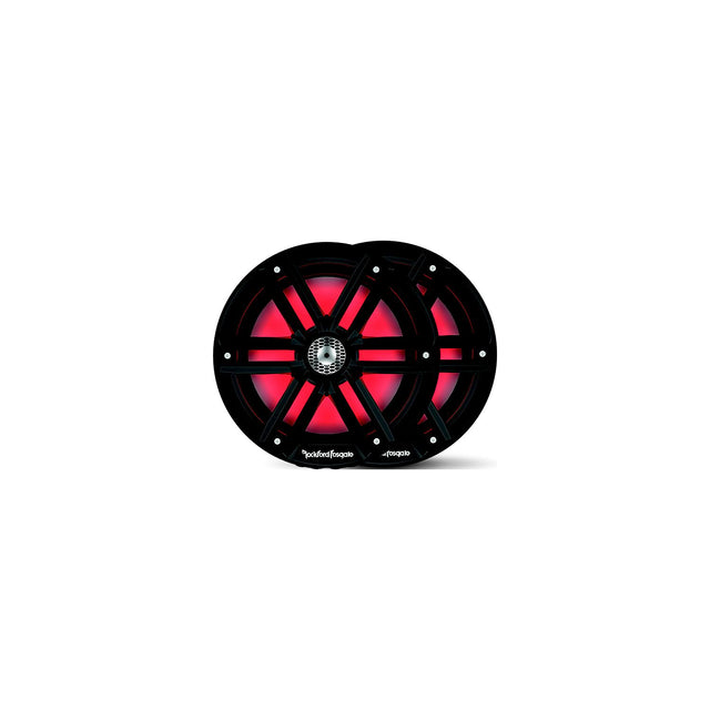 Rockford Fosgate M28B Color Optix™ Marine 2-Way Speakers, 8" Black / Stainless