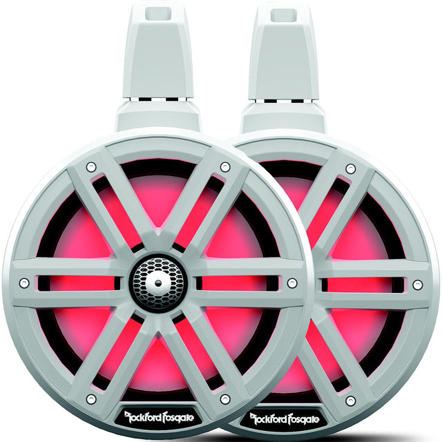 Rockford Fosgate M2WL8 Color Optix™ 2-Way Wake Tower Can Speakers, 8" w/ Black & Stainless Grills