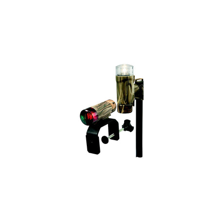 Attwood 141957 C-Clamp Mount Portable LED Nav Light Kit w/Telescoping Pole, Real Tree® Max-4 Camo